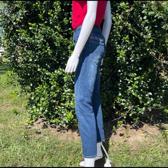 Custom Vintage Levi’s 511’s DIY Destructed Straight Leg Ankle Jeans - Picture 9 of 13